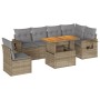 Set sofás de jardín 7 piezas y cojines ratán sintético beige | Foro24|Onlineshop| Casa, Jardín y Más Foro24.es