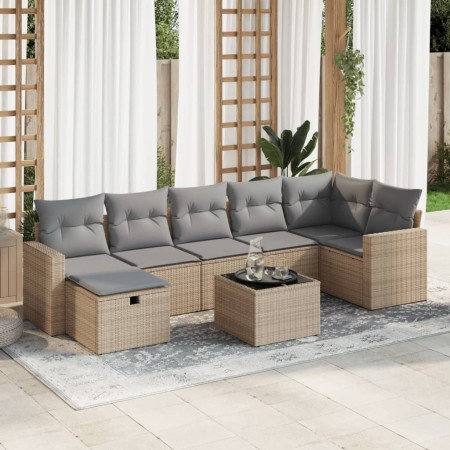 Set de sofás de jardín y cojines 8 piezas ratán sintético beige | Foro24|Onlineshop| Casa, Jardín y Más Foro24.es