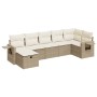 Set sofás de jardín 7 piezas y cojines ratán sintético beige de , Conjuntos de jardín - Ref: Foro24-3325504, Precio: 628,23 €...