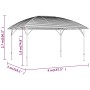 Pavillon mit anthrazitgrauem Bogendach 3x4 m von vidaXL, Zelte und Pavillons - Ref: Foro24-315257, Preis: 667,82 €, Rabatt: %