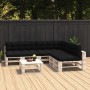 Cushions for pallet sofa 7 pieces black by vidaXL, Cushions for chairs and sofas - Ref: Foro24-314595, Price: 216,99 €, Disco...