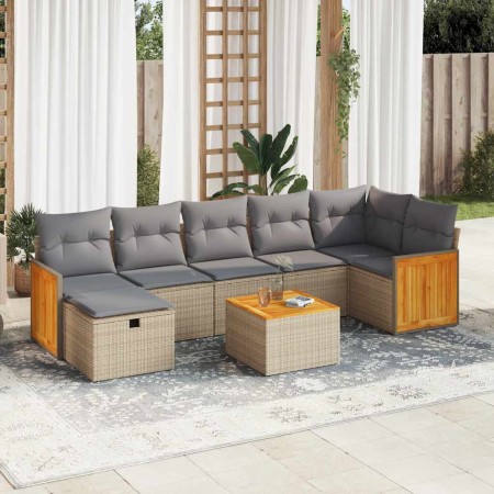 Set de sofás de jardín y cojines 8 piezas ratán sintético beige von , Gartensets - Ref: Foro24-3326049, Preis: 548,06 €, Raba...