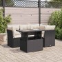 Set de muebles de jardín 5 pzas y cojines ratán sintético negro | Foro24|Onlineshop| Casa, Jardín y Más Foro24.es