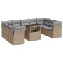 Juego de sofás jardín con cojines beige 10 pzas ratán sintético by , Garden sets - Ref: Foro24-3326220, Price: 696,75 €, Disc...