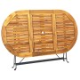 Mesa de jardín madera maciza de acacia ovalada 160x85x74 cm de vidaXL, Mesas de jardín - Ref: Foro24-313162, Precio: 142,45 €...