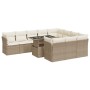 Set de sofás de jardín 11pzas con cojines ratán sintético beige by , Garden sets - Ref: Foro24-3326229, Price: 856,85 €, Disc...