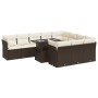 Set de sofás de jardín 11 pzas cojines ratán sintético marrón by , Garden sets - Ref: Foro24-3326234, Price: 765,23 €, Discou...