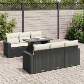 Set de sofás de jardín 7 pzas con cojines ratán sintético negro von , Gartensets - Ref: Foro24-3326257, Preis: 538,22 €, Raba...