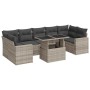 Set de sofás de jardín 8 pzas y cojines ratán sintético gris by , Garden sets - Ref: Foro24-3326283, Price: 660,74 €, Discoun...