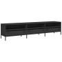 Mueble para TV acero laminado en frío negro 202x39x43,5 cm by , TV Furniture - Ref: Foro24-851346, Price: 240,98 €, Discount: %