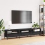 Mueble para TV acero laminado en frío negro 202x39x43,5 cm by , TV Furniture - Ref: Foro24-851346, Price: 240,98 €, Discount: %