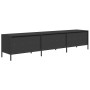 Mueble para TV acero laminado en frío negro 202x39x43,5 cm by , TV Furniture - Ref: Foro24-851346, Price: 240,98 €, Discount: %