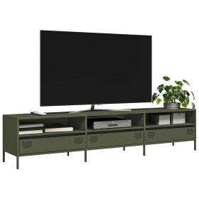 Mueble TV acero laminado en frío verde oliva