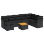 Set de sofás de jardín con cojines 9 pzas ratán sintético negro by , Garden sets - Ref: Foro24-3325772, Price: 562,60 €, Disc...