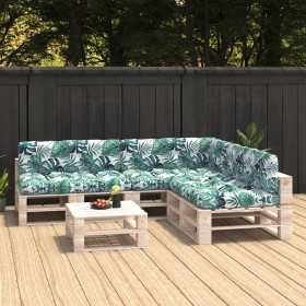 Cushions for pallet sofa, 7 pieces, leaf print by vidaXL, Cushions for chairs and sofas - Ref: Foro24-314600, Price: 258,95 €...