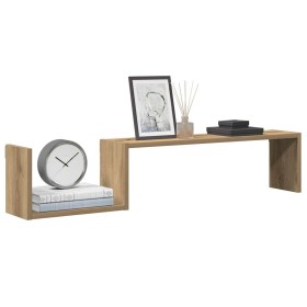 Estante de pared 2 uds madera roble artisan 100x15x20 cm by , Shelves and shelves - Ref: Foro24-856613, Price: 33,72 €, Disco...