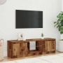 Mueble TV luces LED madera ingeniería envejecida 140x40x35,5 cm | Foro24|Onlineshop| Casa, Jardín y Más Foro24.es