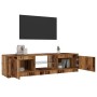 Mueble TV luces LED madera ingeniería envejecida 140x40x35,5 cm | Foro24|Onlineshop| Casa, Jardín y Más Foro24.es