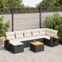 Set de sofás de jardín y cojines 8 piezas ratán sintético negro | Foro24|Onlineshop| Casa, Jardín y Más Foro24.es