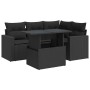 Set de muebles de jardín 5 pzas y cojines ratán sintético negro | Foro24|Onlineshop| Casa, Jardín y Más Foro24.es