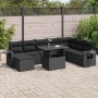 Set de sofás de jardín con cojines 9 pzas ratán sintético negro | Foro24|Onlineshop| Casa, Jardín y Más Foro24.es