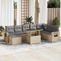 Set de sofás de jardín con cojines 9 pzas ratán sintético beige | Foro24|Onlineshop| Casa, Jardín y Más Foro24.es