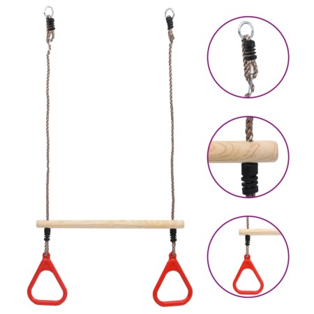 Trapeze swing with rings by vidaXL, Baby Activity Toys - Ref: Foro24-93153, Price: 25,16 €, Discount: %