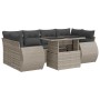 Set de sofás de jardín 7 pzas con cojines ratán PE gris claro von , Gartensets - Ref: Foro24-3326593, Preis: 626,14 €, Rabatt: %