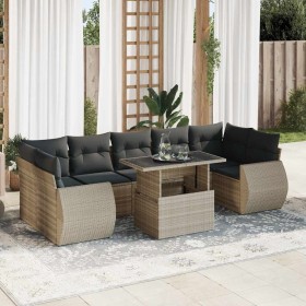 Set de sofás de jardín 8 pzas y cojines ratán sintético gris de , Conjuntos de jardín - Ref: Foro24-3326603, Precio: 679,23 €...