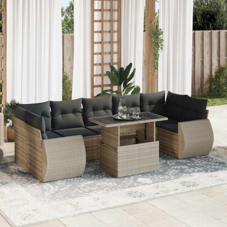 Set de sofás de jardín 8 pzas y cojines ratán sintético gris | Foro24|Onlineshop| Casa, Jardín y Más Foro24.es