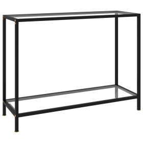 Transparent tempered glass console table 100x35x75 cm by vidaXL, Side tables - Ref: Foro24-322835, Price: 68,99 €, Discount: %