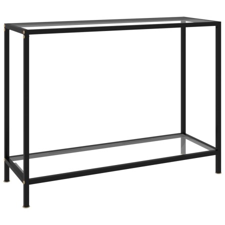 Transparent tempered glass console table 100x35x75 cm by vidaXL, Side tables - Ref: Foro24-322835, Price: 69,85 €, Discount: %