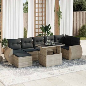 Set de sofás de jardín 8 pzas y cojines ratán sintético gris de , Conjuntos de jardín - Ref: Foro24-3326683, Precio: 648,18 €...