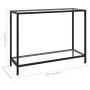 Transparent tempered glass console table 100x35x75 cm by vidaXL, Side tables - Ref: Foro24-322835, Price: 69,85 €, Discount: %