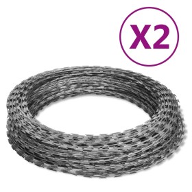 Stacheldrahtwendel 2 Stück Stahl verzinkt 60 m von vidaXL, Ketten, Draht und Seil - Ref: Foro24-3057513, Preis: 51,99 €, Raba...