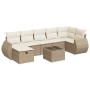 Set de sofás de jardín y cojines 8 piezas ratán sintético beige von , Gartensets - Ref: Foro24-3325614, Preis: 648,80 €, Raba...