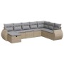 Set de sofás de jardín y cojines 8 piezas ratán sintético beige by , Garden sets - Ref: Foro24-3325635, Price: 553,25 €, Disc...