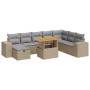 Set sofás jardín y cojines 9 pzas ratán sintético acacia beige | Foro24|Onlineshop| Casa, Jardín y Más Foro24.es