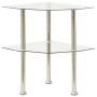 Computer side table with transparent glass, 38x38x50 cm. by vidaXL, Side tables - Ref: Foro24-322793, Price: 32,85 €, Discoun...