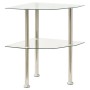 Computer side table with transparent glass, 38x38x50 cm. by vidaXL, Side tables - Ref: Foro24-322793, Price: 32,99 €, Discoun...