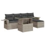 Set de sofás de jardín 6 pzas y cojines ratán sintético gris von , Gartensets - Ref: Foro24-3326463, Preis: 490,88 €, Rabatt: %