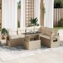 Set sofás de jardín 7 piezas y cojines ratán sintético beige | Foro24|Onlineshop| Casa, Jardín y Más Foro24.es