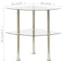 Computer side table with transparent glass, 38x38x50 cm. by vidaXL, Side tables - Ref: Foro24-322793, Price: 32,85 €, Discoun...