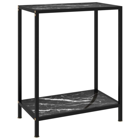 Mesa de consola negro vidrio templado 60x35x75 cm de vidaXL, Mesas auxiliares - Ref: Foro24-322830, Precio: 59,41 €, Descuent...