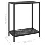 Mesa de consola negro vidrio templado 60x35x75 cm de vidaXL, Mesas auxiliares - Ref: Foro24-322830, Precio: 59,41 €, Descuent...