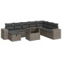 Set de sofás de jardín con cojines 9 pzas ratán sintético gris | Foro24|Onlineshop| Casa, Jardín y Más Foro24.es