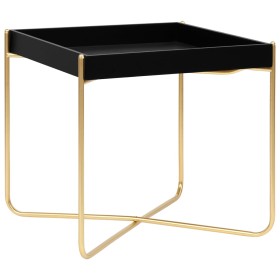 Mesa auxiliar negra y dorada MDF 38x38x38,5 cm de vidaXL, Mesas auxiliares - Ref: Foro24-322799, Precio: 32,04 €, Descuento: %