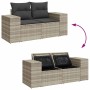 Set muebles jardín 9 pzas y cojines ratán sintético gris claro | Foro24|Onlineshop| Casa, Jardín y Más Foro24.es