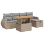 Set sofás jardín y cojines 6 pzas ratán sintético acacia beige | Foro24|Onlineshop| Casa, Jardín y Más Foro24.es