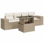 Juego de sofás jardín con cojines 5 pzas ratán sintético beige by , Garden sets - Ref: Foro24-3326719, Price: 482,80 €, Disco...